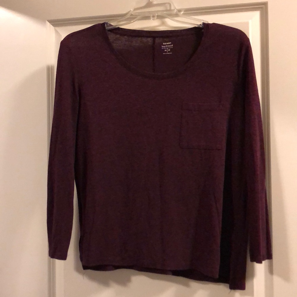 Long Sleeve Tee, Maroon